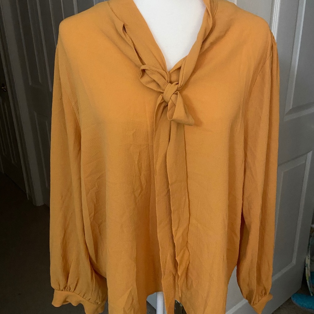 Mustard Tie Knot Blouse